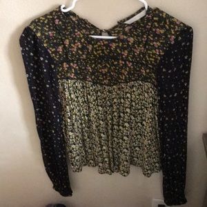 zara floral blouse
